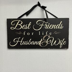 Wooden Wall Art Husband And Wife 8” By 16”
